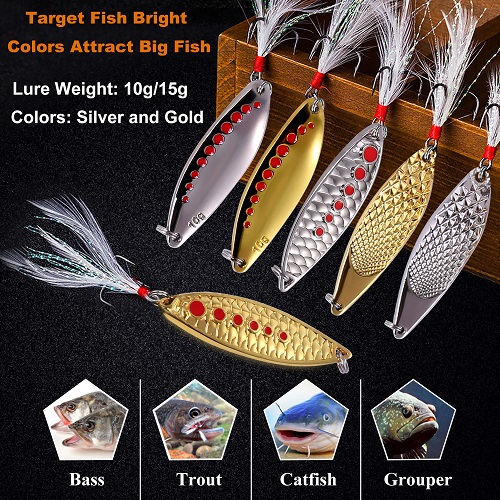 TOPFORT Fishing Lures - 6pcs fishing spoon