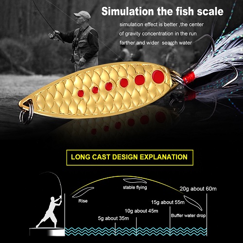 TOPFORT Fishing Lures - 6pcs fishing spoon