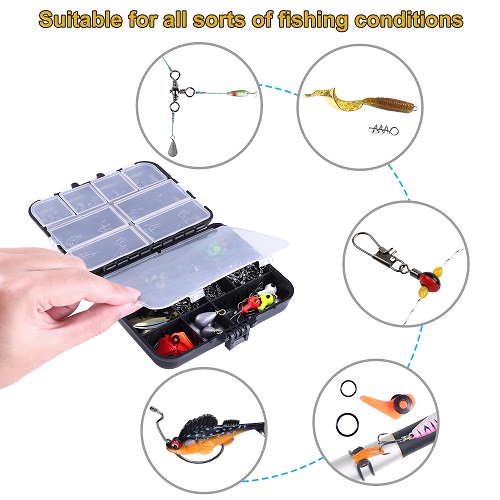 TOPFORT 187 pcs Fishing Accessories Kit